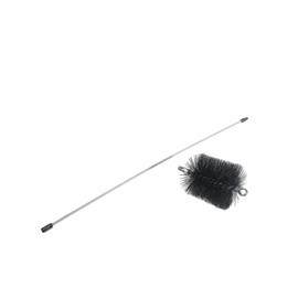 Heavy Duty Pellet Wood Stove Vent Brush and Rod for Chimneys, Stoves, Fireplaces, Dryers, Piping (4" + 3' Rod)