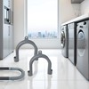 2Pcs Gray Plastic U-Shape Washing Machine Drain Hose Holder -