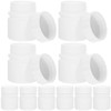 Healeved Empty Plastic Pill Bottles, 30ml White Solid Powder Capsules