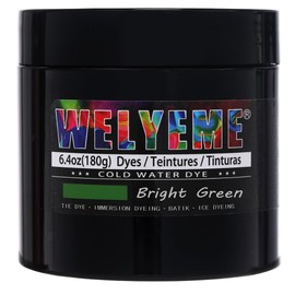 WELYEME Cold Water Dye, Tie Dye Powder, Fabric Dye Powder for Clothes (Bright Green)