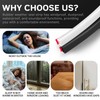 2Pcs D-Shape Rubber Door Seal Strip Set, 6m Window Weather