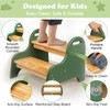 StrongTek Kids 2 Step Stool, Oak Wood Step Stool for