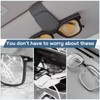 FAINCA 2 Stück Sonnenbrillenhalter Auto Magnetisch Brillenhalter für Auto PU