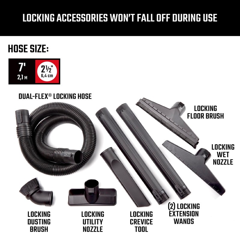 Craftsman CMXZVBE38800 2-1/2 in. Wet Dry Vac Pro Attachment Kit,