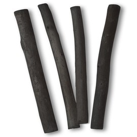 Dlicoda Willow Charcoal Sticks, 14-16MM Jumbo Willow Charcoal Pencils for Artists, Beginners, Students, 4 Pcs Natural Charcoal Stick for Sketching, Drawing, and Shading