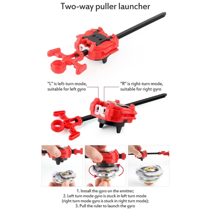 FGFXL Battling Top Set, Burst Gyro Toys 10 Spinning Tops