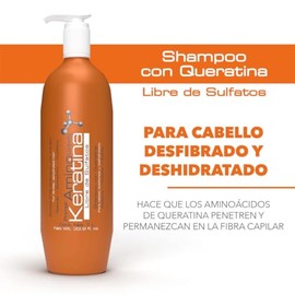 PRIMER AMINO KERATINA SHAMPOO LIBRE DE SULFATOS 1L. Restaura el cabello desfibrado, haciendo que los aminoácidos de Queratina penetren y permanezcan e