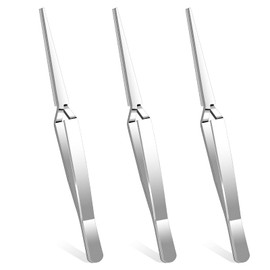 3 Pcs Reverse Tweezers Cross Locking Tweezer for Crafting Electronics Tweezers Reverse Action Tweezers Stainless Steel Reverse Tweezers for Crafting Jewelry Making Repair
