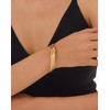 Aixsix Stackable Bangle Bracelets for Women 14K Gold Plated Triple