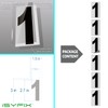 iSYFIX Black Vinyl Number 1 (One) Stickers - 6 Pack