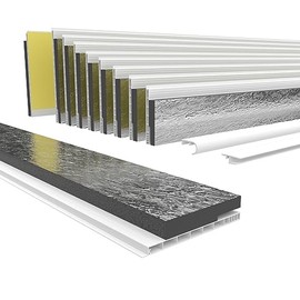 HEXIM PVC Roller Shutter Box Lid with Insulation, Length: 1000-2000 mm, Width: 120-320 mm, Inspection Flap, Roller Shutter Cover, Lid Flap (140 mm x 1.6 m)