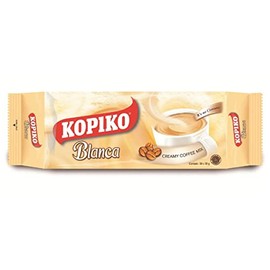 Kopiko Creamy Blanca Long Pack 3 in 1 Instant Coffee Mix 30 Bags, 30g