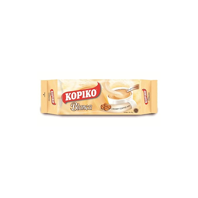 Kopiko Creamy Blanca Long Pack 3 in 1 Instant Coffee