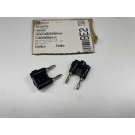 Mueller Electric 2-pcs Mueller BU-00247-0 Dual Banana Plug Black