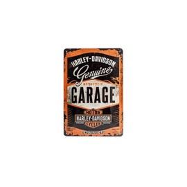 Nostalgic-Art Retro Tin Sign – Harley-Davidson Garage – Gift idea for motorcycle fans, Metal Plaque, 20 x 30 cm