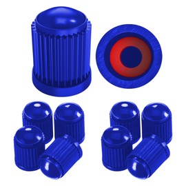 Pitlane Performance® Valve Caps Pack of 10 Car Tyre Valve Covers Tyre Valve Caps Car Valve Caps Car SUV Motorcycle Bicycle for All Schrader Valves (Blue)