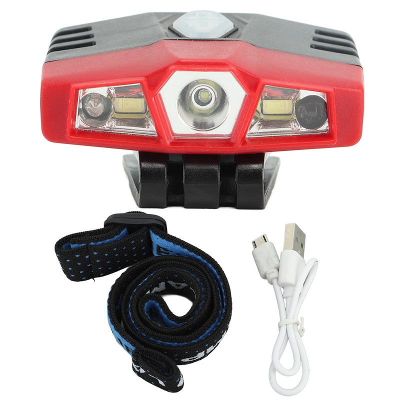 COB LED Headlamp High Brightness Dual Modes Waterproof Rechargeable Headlight