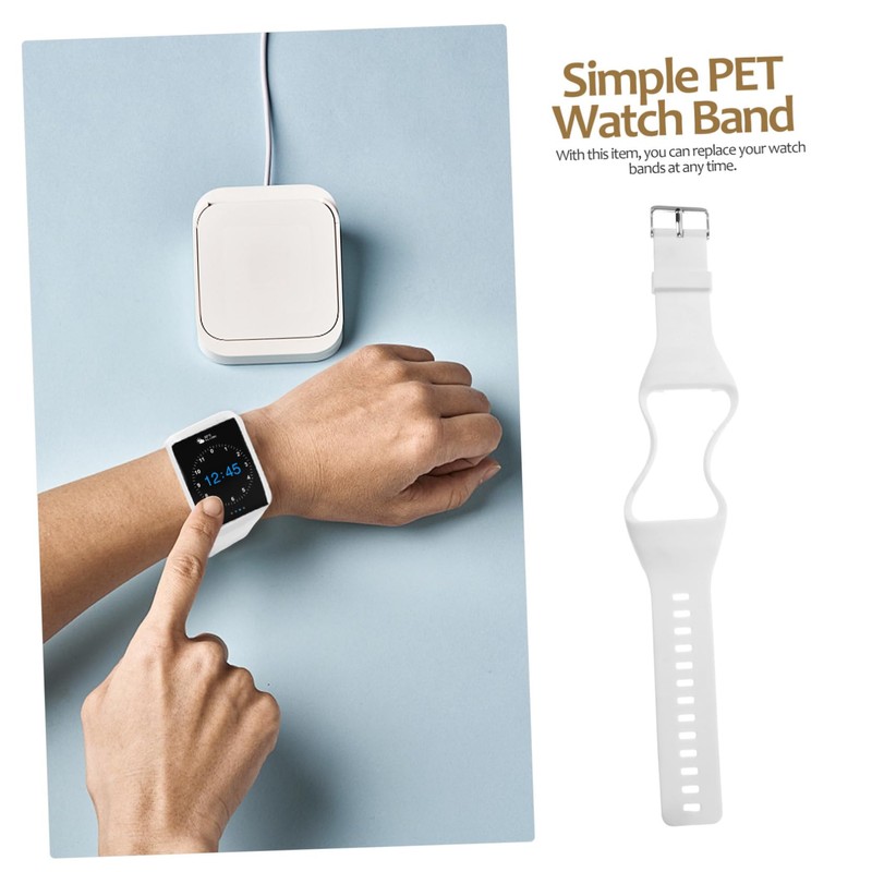Mikinona Simple TPU Watch Band for Wear-Resistant Solid Strap for