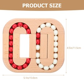 Toyvian Game Wooden Sensory Board: Elderly Puzzle Wooden Tile Maze Game for Brain Activities, Flat Ball Decompression Toy Leisure Educational Toy