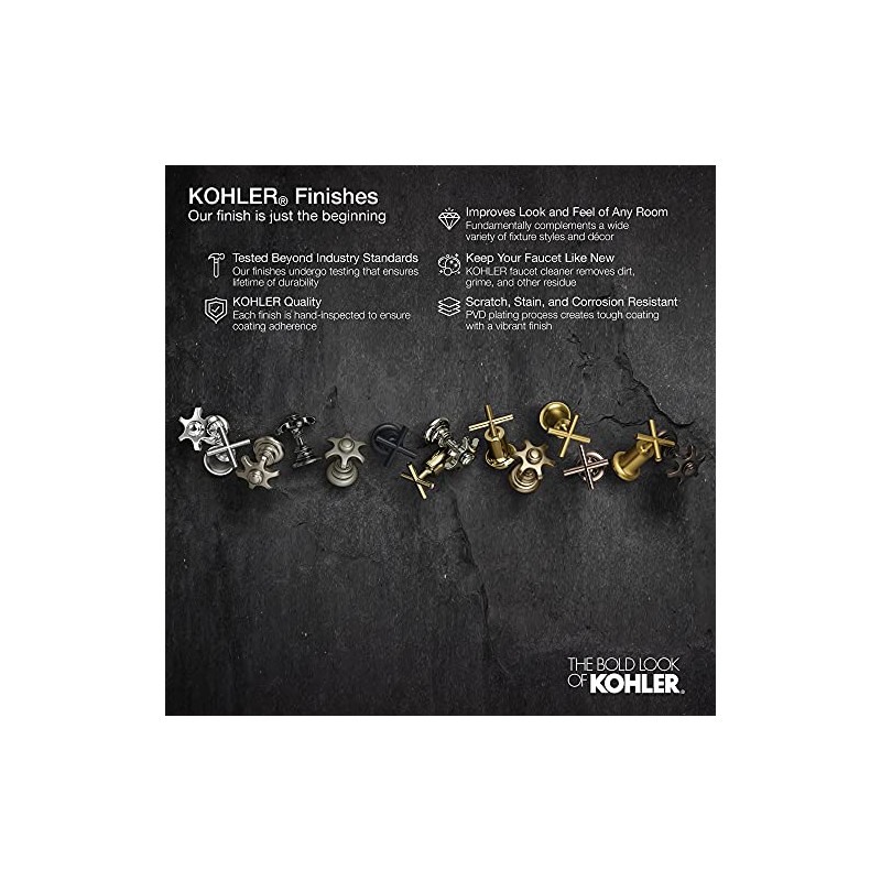 Kohler 78385-2MB Components Plumbing Fixtures, Vibrant Brushed Moderne Brass