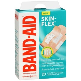 BAND-AID Skin-Flex Adhesive Bandages Assorted Sizes 20 EA