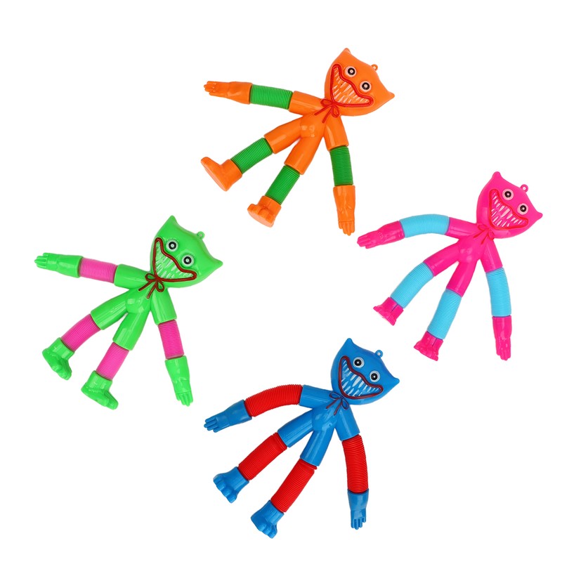 4PCS Telescopic Suction Cup Toy Cartoon Reduce Pressure Plastic Shape