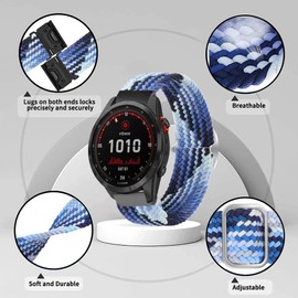 Lonkenn 26 mm Bracelet Compatible with Garmin Fenix 7X/Fenix 7X Solar/Garmin Fenix 6X/Fenix 6X Pro/Fenix 5X/Fenix 5X Plus, Replacement Wristband for Garmin Fenix 3/Fenix 3 HR/Fenix 3 Sapphire