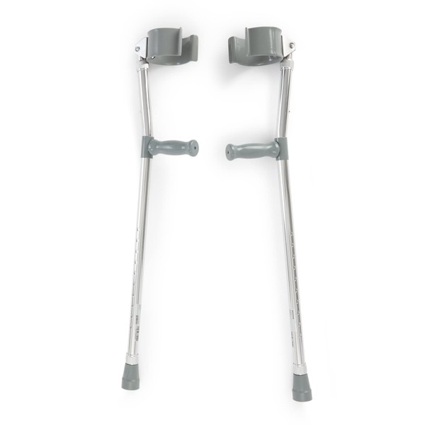 McKesson Forearm Crutches, Arm Crutch, Adjustable, Steel Frame, 28 in x 37 in, 2 Box