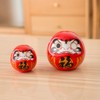Ciieeo Japanese Daruma Doll Zen Statue Daruma Figurine Ceramic Bobble