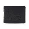 Genuine Leather Biker Wallet with RFID Protection, black, M, Contemporary