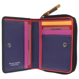 VISCONTI Love Collection Desire Small Leather Purse RFID Blocking LV6 Black