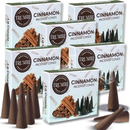 Cinnamon Incense Cones - Total 60 Cone Incense - Six Packs of 10 Insence Cones - Incense Cones Scented - Cone Incense Scents - Insense Cones - Inscent Cones