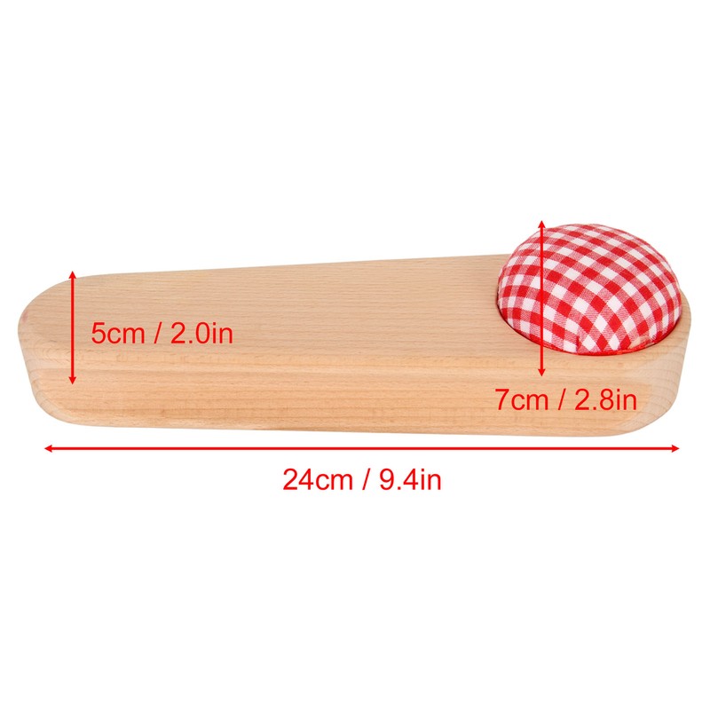 Quilters Clapper Pin Cushion Design Smoothing Wood Easy Operation Hardwood