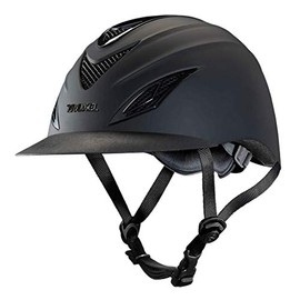 Troxel Avalon Duratec Horse Riding English Helmet Low Profile Adjustable (Black Edition, Large)
