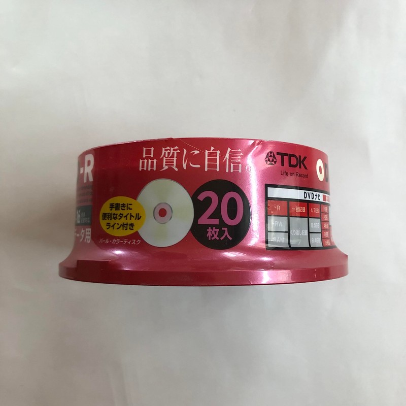 TDK DR47ALC20PU 4.7GB 16X Pearl Color Disc with Title Line