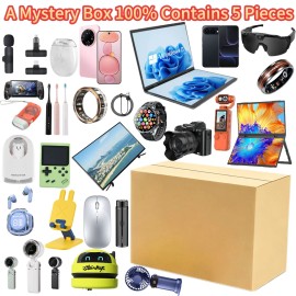 Include 5 Pieces Lucky Mystery Box Mobile Phone Surprise With Random 5G Smartphone Smart Watch Earphone Smart Glasses Giftcolor: 1 Blind Box with 5 Items (Multi)