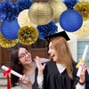 Navy Blue Cream and Gold Graduation Decorations Kit- Congrate Grad