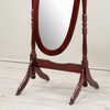 Roundhill Furniture Traditional Queen Anna Style Wood Floor Cheval Mirror,