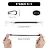 4PCS Spiral Fishing Lanyard Retractable Coiled Safety Cord with Carabiner