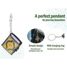 Hitopin 15PCS Mini Quran Keychain, Muslim Keychain, Mini Quran Book Key Chain, Islamic Hanging Key-ring, Muslim Jewelry Key Accessories, for Souvenir Gifts Bag Purse Handbag Ornament