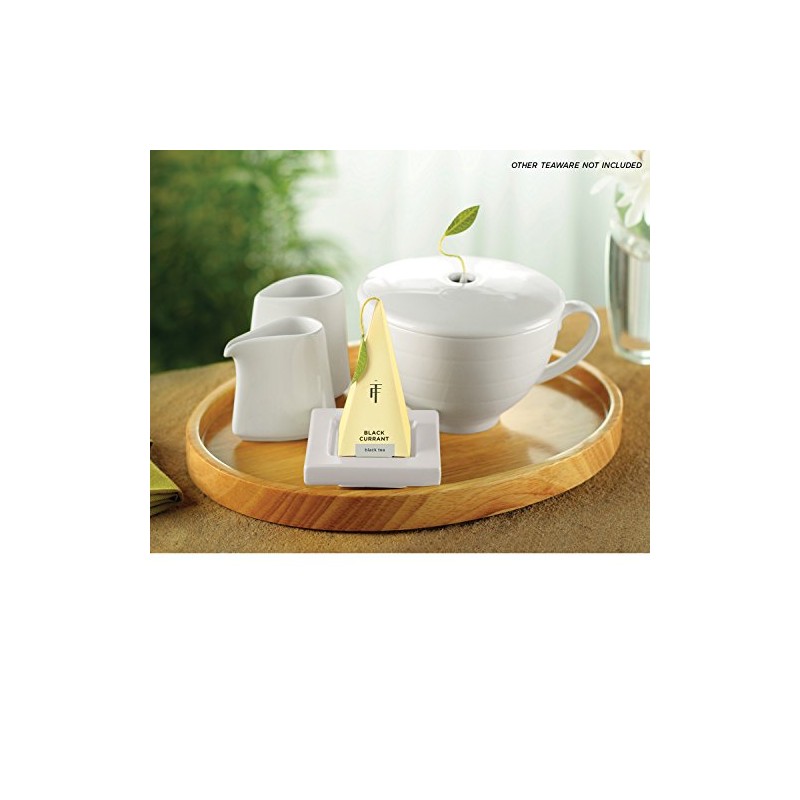 Tea Forte 2 Piece Mini Fine Porcelain White Sugar Dispenser