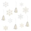 Ginger Ray Honeycomb Wooden Hanging Accessories for Christmas Decorating and