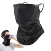 [KVKIE] バイク マスク 1個ブラックフェイスカバー UVカットマスク首までガード 開口デザイン日焼け防止マスク 耳かけフェイス UV カバー 毎日の通勤やサイクリングに最適です