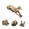 Ciieeo Retro Brass Hound Figurine Brass Dog Adornment Unique Animal