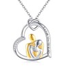 DAYLINLOVE Hug Necklace S925 Sterling Silver Hug Pendant Necklaces Heart