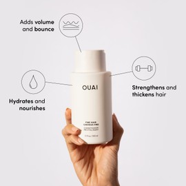 OUAI OUAI Fine Hair Conditioner Refill - Volumizing Conditioner Made with Keratin, Biotin and Chia Seed Oil - Adds Softness, Bounce and Volume - Free from Parabens, Sulfates, and Phthalates (32 Oz)