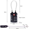OW-Travel Cable Lock 3 Digit Combination Lock Suitcase Lock Padlock