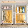 Raybee Rolling Clothes Rack with Cover Clothing Racks for Hanging