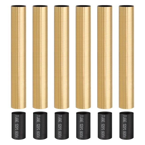 PATIKIL 6" Tall Candle Covers Sleeves, 6Pcs Metal E12 Chandelier