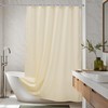 AooHome Extra Long Fabric Shower Curtain, Polyester Solid Shower Curtain